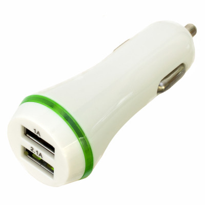 Зарядний пристрій Patron 2xUSB 2A/1A white (PN-2USB-CAR-WH) Вінниця - фото 1