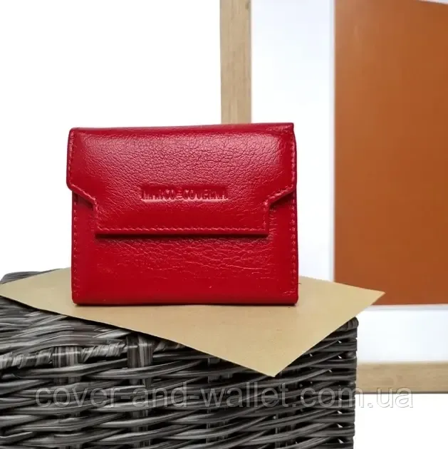 Маленький жіночий гаманець із натуральної шкіри червоного кольору на магніті Marco Coverna Київ - фото 8