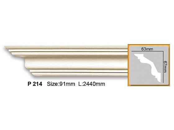 Карниз полиуретановый гладкий Gaudi Decor P 214 Flexi Днепр