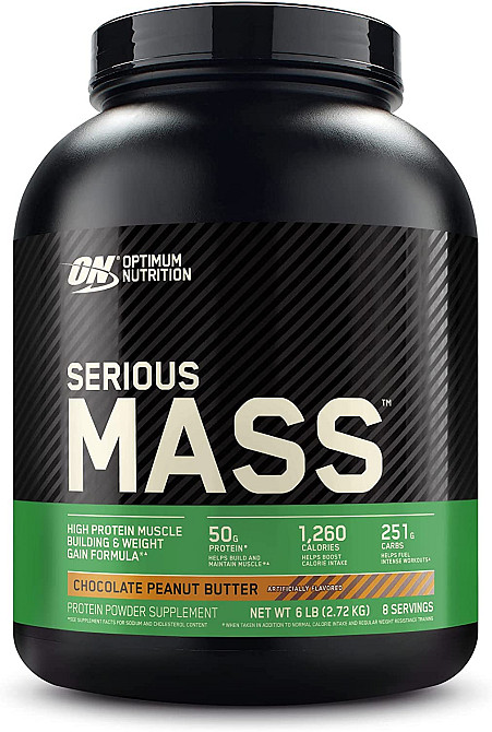 Гейнер Optimum Nutrition Serious Mass 2727g (Chocolate Peanut Butter) EU Луцк - изображение 1