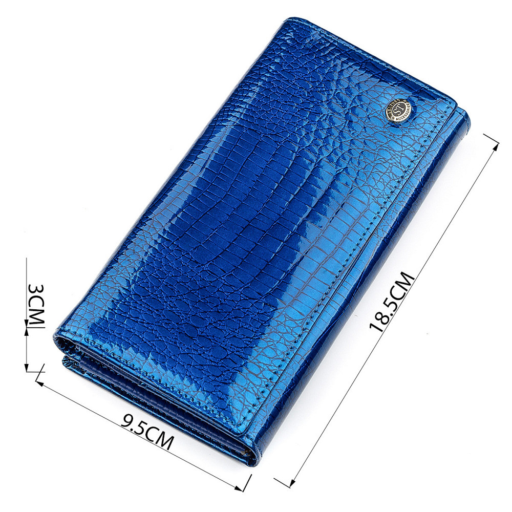 Гаманець жіночий ST Leather 18394 (S3001A) місткий Синій Київ - фото 10