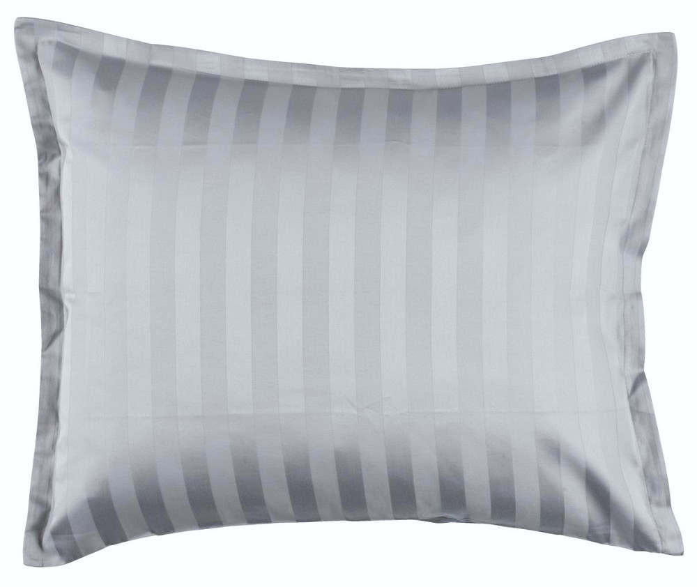 Ecotton Наволочка з вушками зі страйп-сатину 1 шт. Ecotton 50х70 см білий готельний стандарт Киев - изображение 1