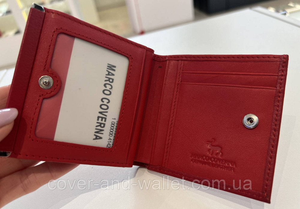 Червоний жіночий гаманець невеликого розміру із натуральної шкіри Marco Coverna MC 213 Київ - фото 10