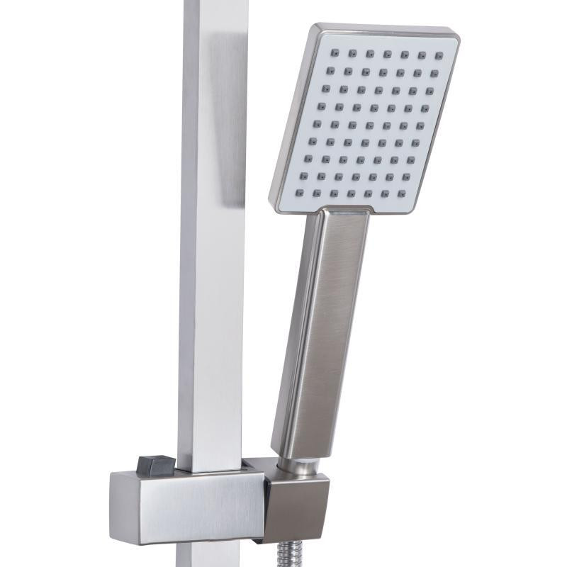 Душевая стойка универсальная Lidz Kubis 1120 Nickel на два потребителя из нержавеющей стали Харьков - изображение 4