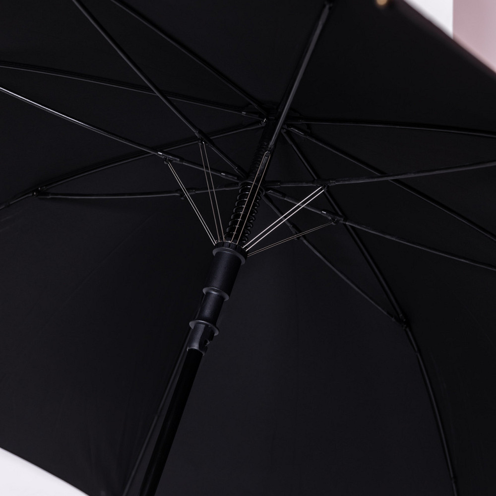 Полуавтоматичний зонт-трость чорний 124 см Київ - фото 2