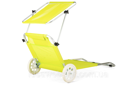 Шезлонг лежак Outtec Sun з дашком жовтий Київ