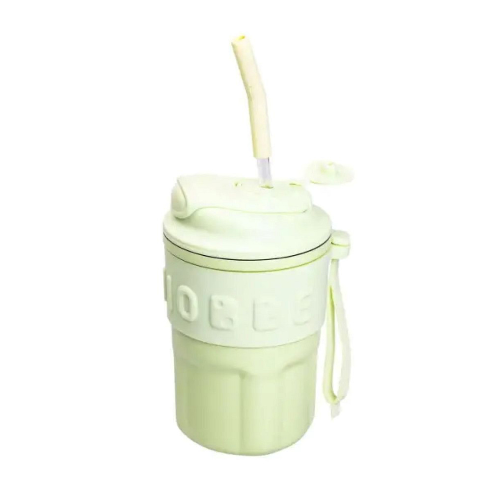 Yiwu Термочашка Chiobbe з трубочкою та ремінцем 450 мл зелена HP-14-18GR Коломия - фото 3