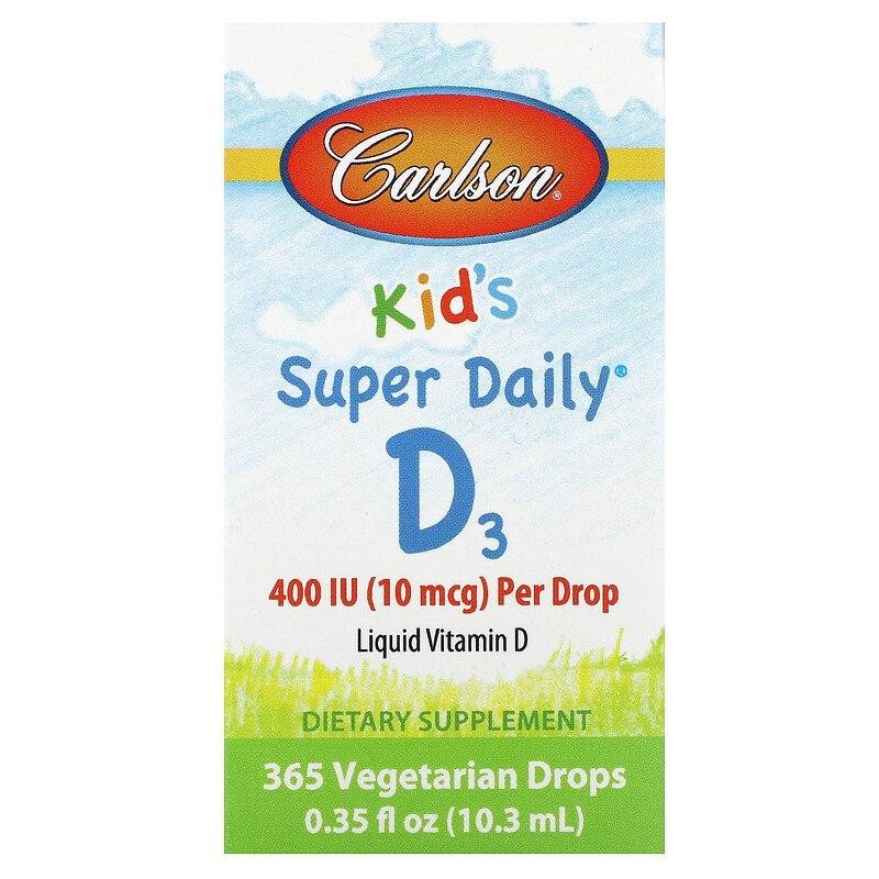 Витамин Д3 для детей Carlson Kid's Super Daily D3 400 МЕ10,3 мл Киев - изображение 4