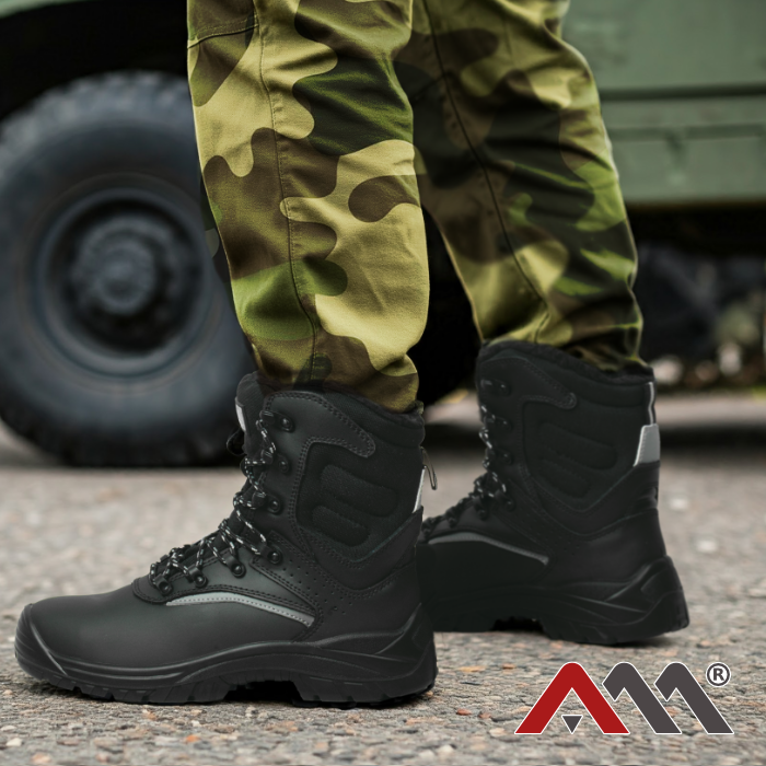 Утеплені Гомілкові черевики (берці, боти) "ArtMas" шкіряні з комозитними носком і підошвою Київ - фото 5