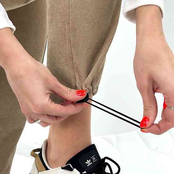 Жіночі вельветові брюки карго "Urban" оптом | Норма Бежевий, 46 Київ