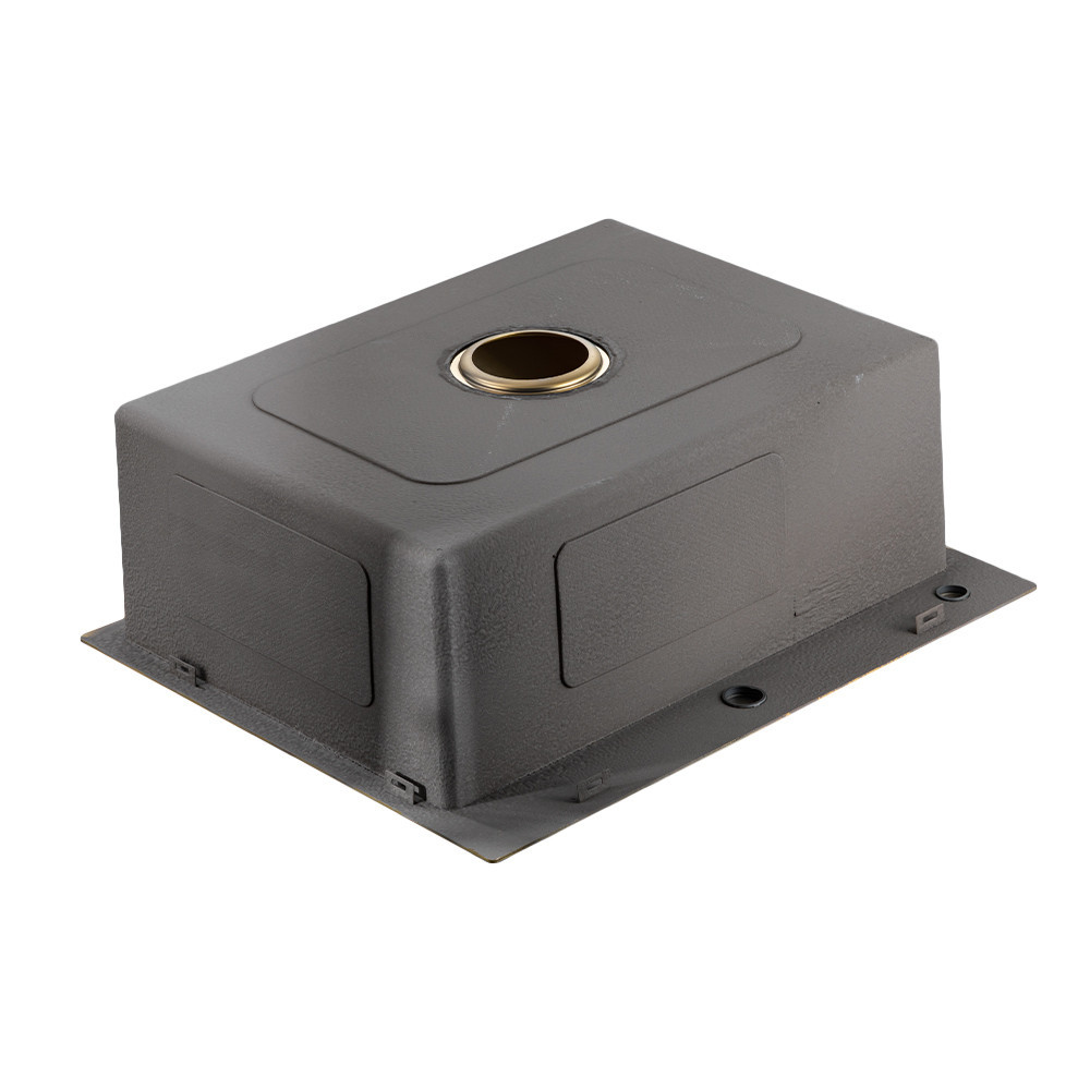 Кухонная мойка из нержавеющей стали GAPPO GS 6050-3 600х500 интегрированная (3/0.8 мм) золото Киев - изображение 7