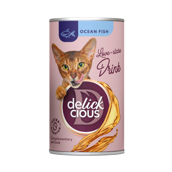 Напій для дорослих котів Делікшес Delickcious зі смаком океанічної риби, 140 г Вінниця