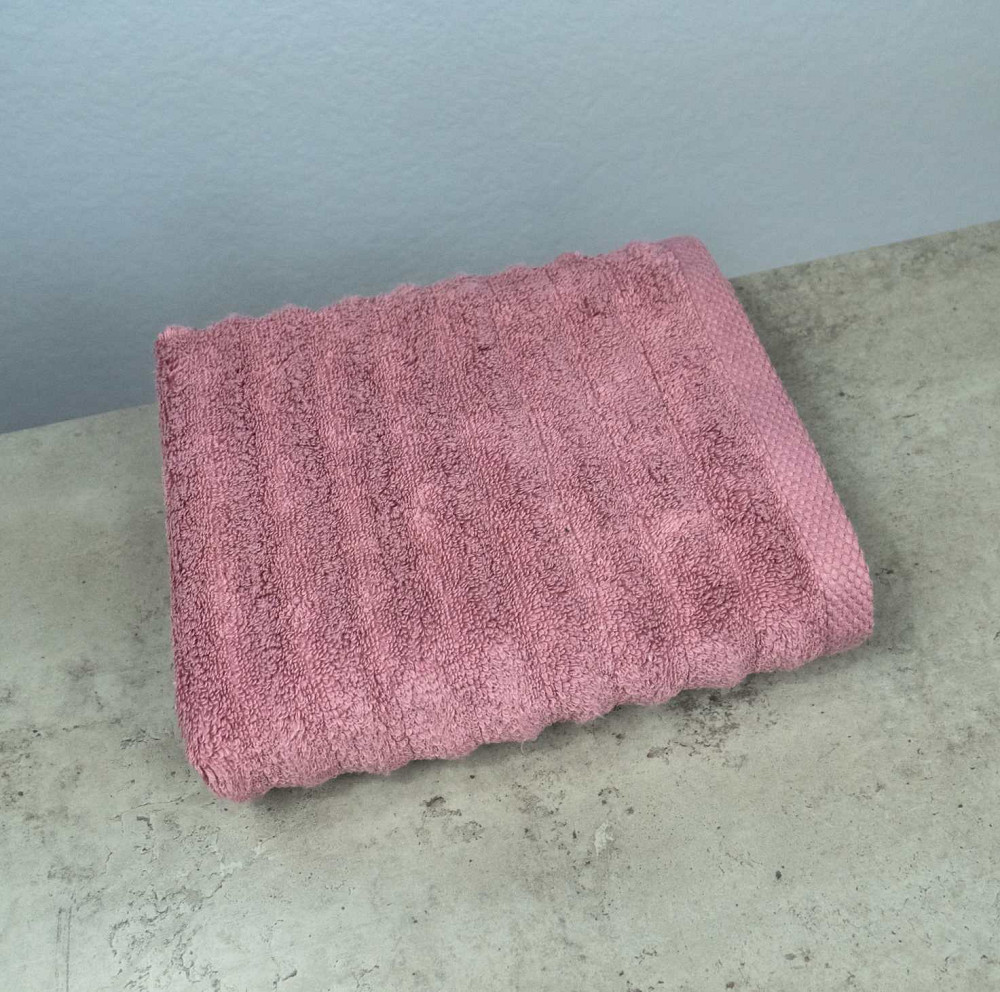 Набір махрових рушників Зеро Твіст 3шт GM Textile 40x70см, 50x90см, 70x140см 550г/м2 (Пудра) Суми - фото 5