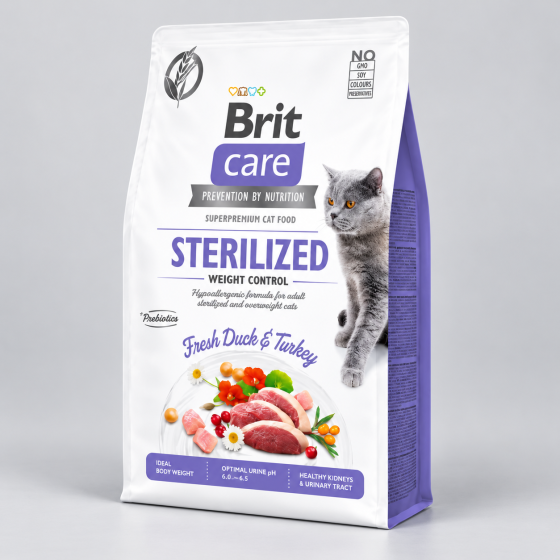 Корм сухий Brit Care Cat для стерилізованих котів з надмірною вагою 2 кг. Київ