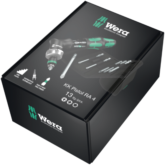 Кутова викрутка Wera магазин для біт в ручці PH/PZ/Torx (25мм)+подовжені біти PH/PZ/Torx (89мм), 05051031001 Одеса