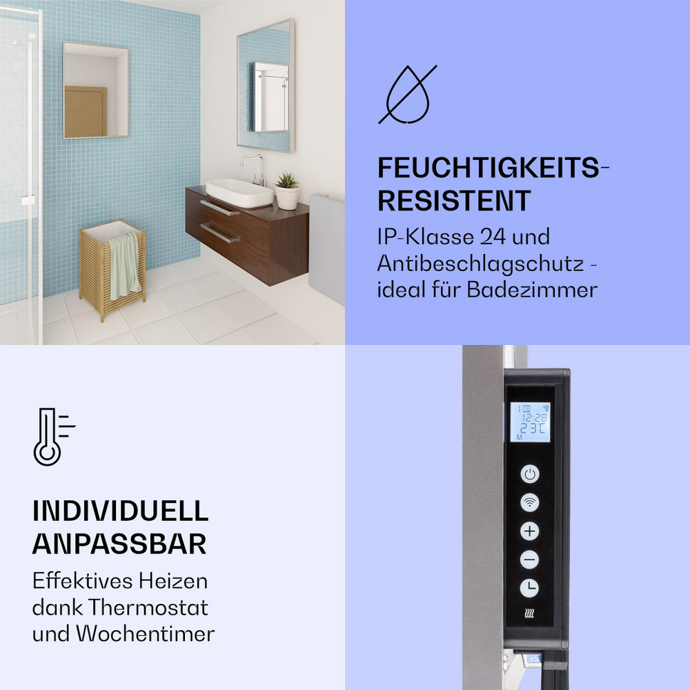 La Palma 750 умный обогреватель 2-в-1 инфракрасный конвектор 85x60см 750Вт переднее зеркало 750Вт (60 x 85 см) Ровно - изображение 6