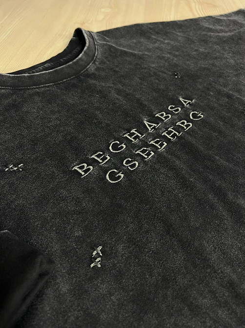 Футболка женская A-N 26028 тай-дай оверсайз с вышивкой, черный, one size Киев - изображение 18