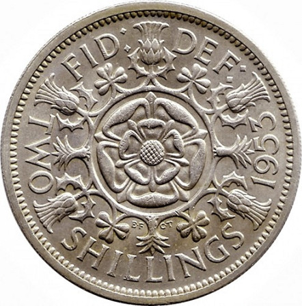 2 шиллинга, 1953 г Великобритания (коронаційні) Полтава - фото 1