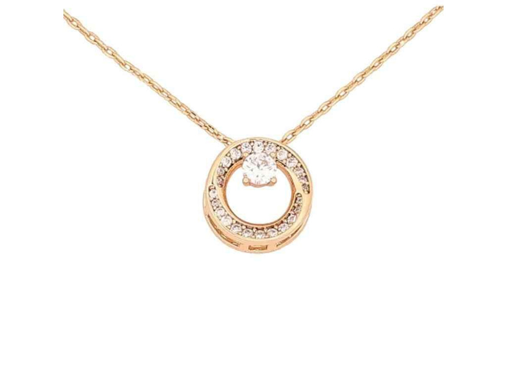 Кулон на цепочкое позолота 18K «Кольце с кристаллами» 42-47см*1мм 295067 ТМ XUPING Киев - изображение 1