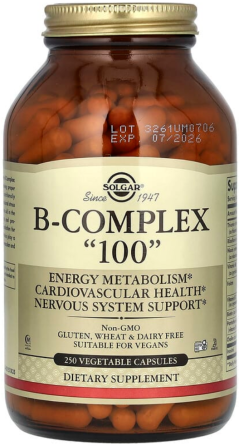 Вітаміни В-100 комплекс Solgar B-Complex "100" 250 капс Київ
