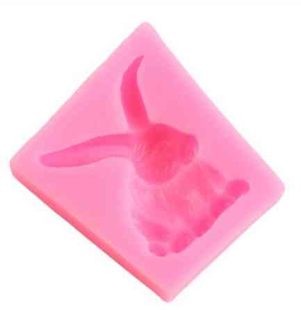 Молд силиконовый Заяц 47 на 39 мм розовый Киев