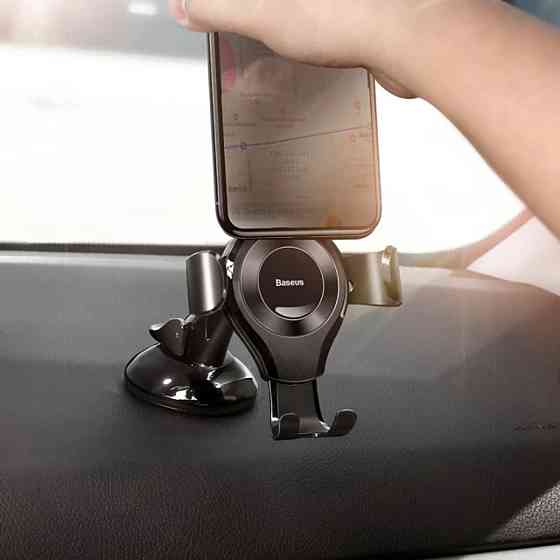 Тримач для мобiльного Baseus Osculum Type Gravity Car Mount Black Київ