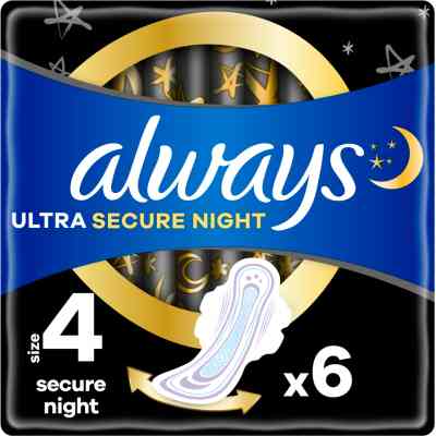 Гигиенические прокладки Always Ultra Secure Night (Размер 4) 6 шт. (8001841733050) Винница