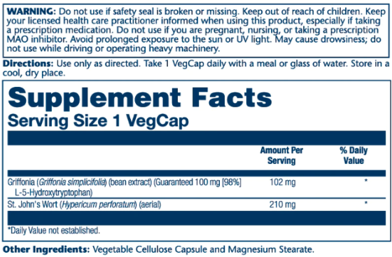Guaranteed Potency 5-HTP + St. John's 100mg - 30 vcaps Луцьк