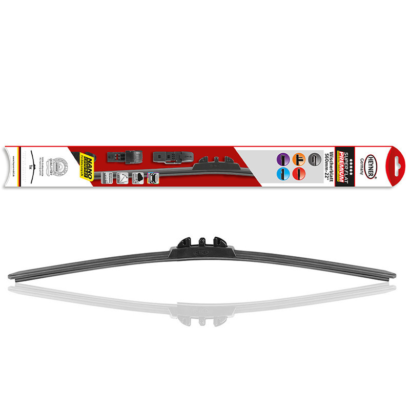 Щітка склоочисника (двірник) безкаркасна (усі адапетри) "Super Flat Premium" 560мм Heyner, 282000 Київ - фото 1