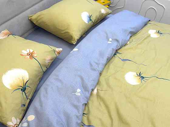 Ecotton Комплект постільної білизни Ecotton двоспальний 180х215 см гірчичний Кульбаби (21211АВ) Коломыя