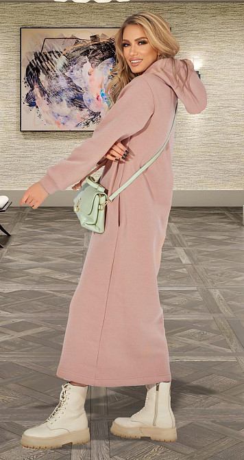 Тёплое длинное платье с начёсом (54-56) Киев - изображение 4