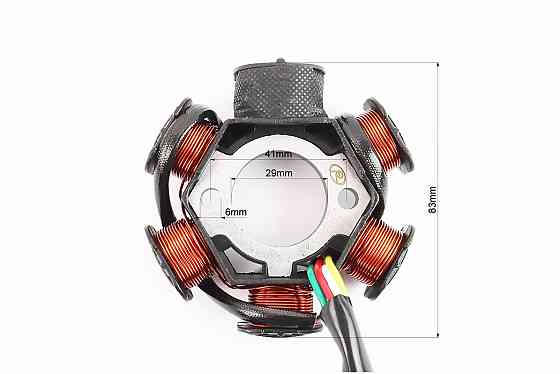 Статор магнето (генератора) Honda DIO AF18 / 27 (6 котушок роз'єм "тато 5 + 1"), від 2шт -5% Київ