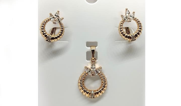 Комплект прикрас жіночий кулон та сережки Київ - фото 1