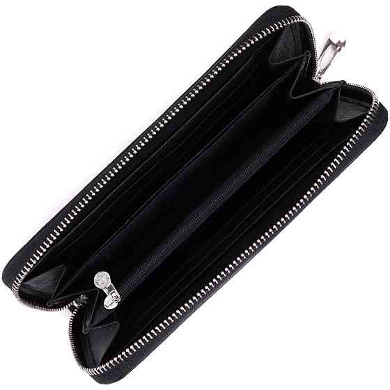 Гаманець-клатч універсальний на одне відділення з натуральної шкіри ST Leather 22562 Чорний Київ