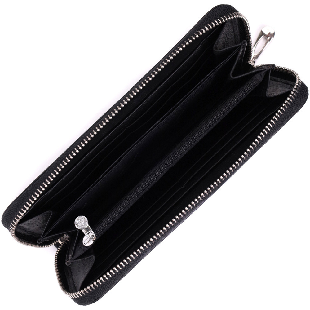 Кошелек-клатч универсальный на одно отделение из натуральной кожи ST Leather 22562 Черный Киев - изображение 6