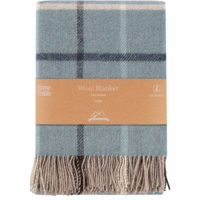 Плед Ardesto Leonardo Alpina 100% шерсть, голубой 140x200 см (ART0704LM) Винница - изображение 1