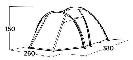 Намет чотиримісний Easy Camp Lomsdal 4 (120480) Київ