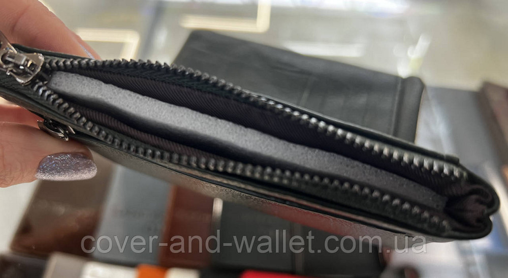 Стильный женский кожаный кошелек небольшого размера красно-черный Helen Verde 0811 Киев - изображение 7