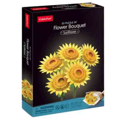 Пазл Cubic Fun тривимірний Букет квітів Жовті соняшники (P866h) Вінниця