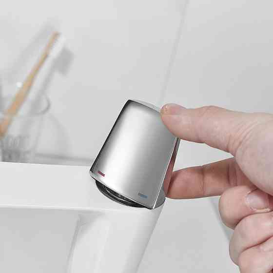 Смеситель для раковины однорычажный, современный кран в ванную комнату WanFan Белый-хром, Латунь Каменец-Подольский