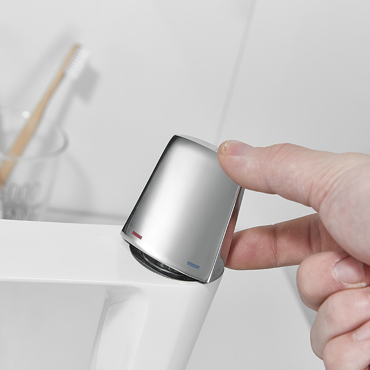 Смеситель для раковины однорычажный, современный кран в ванную комнату WanFan Белый-хром, Латунь Каменец-Подольский - изображение 3