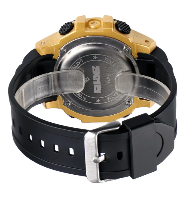 Мужские спортивные часы Skmei 1475 Золотистый Винница - изображение 6