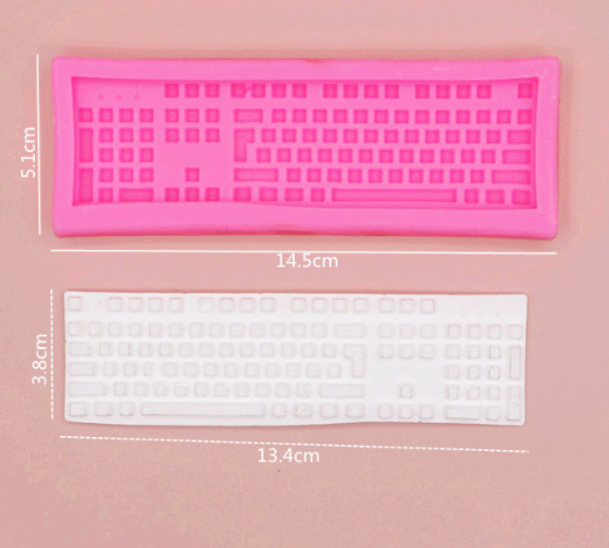 Молд силиконовый Клавиатура 51 на 145 мм розовый Киев