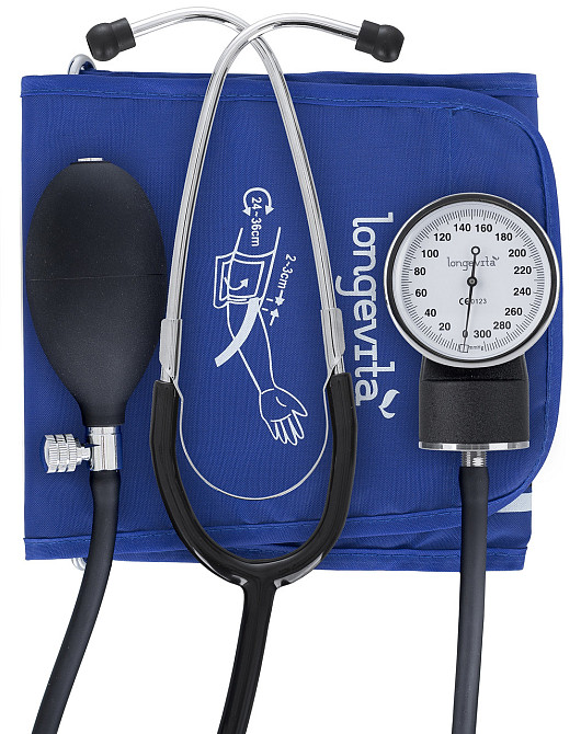 Механический тонометр Longevita LS-5 (стетоскоп встроенный в манжету) (5929751) Киев - изображение 8