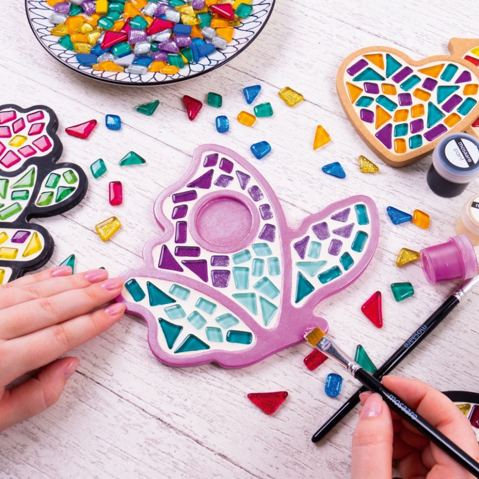 Дитячий набір для творчості кришталева мозаїка "Підсвічник-Метелик" MA1004 Вінниця - фото 2