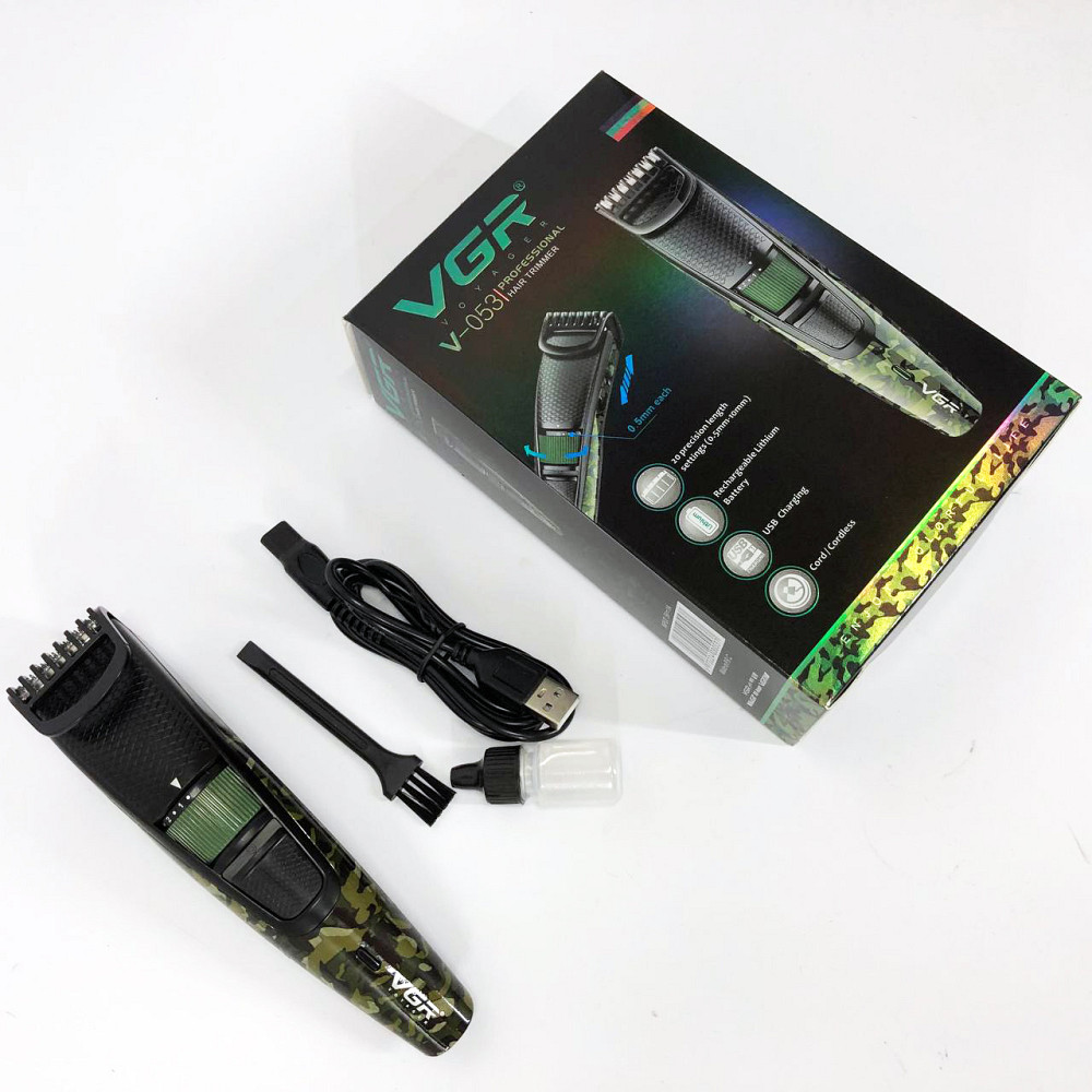 Машинка для стрижки на акумуляторі VGR-053, Універсальний тример для стрижки та гоління DA-65 Івано-Франківськ - фото 3