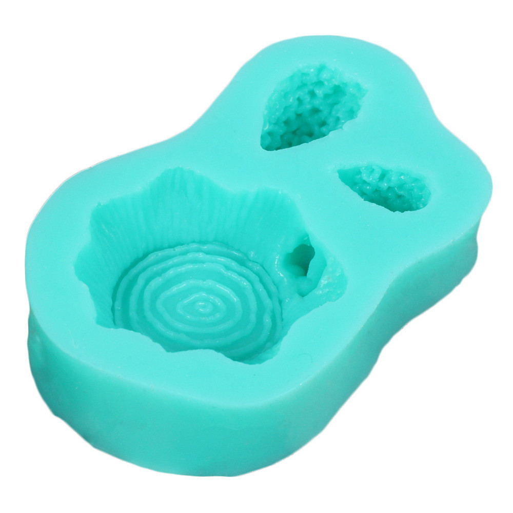 Молд силиконовый Пенёк с ежами 75 на 45 мм зеленый Киев - изображение 4