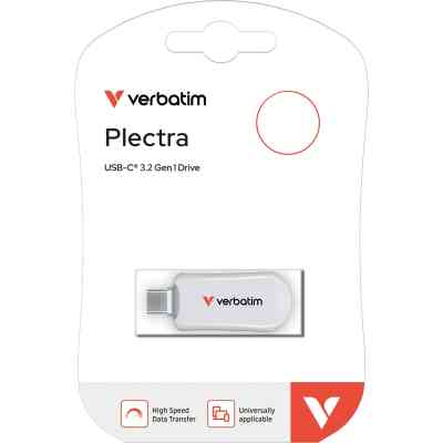 USB флеш накопитель Verbatim 256GB Plectra White USB-C (30230) Винница