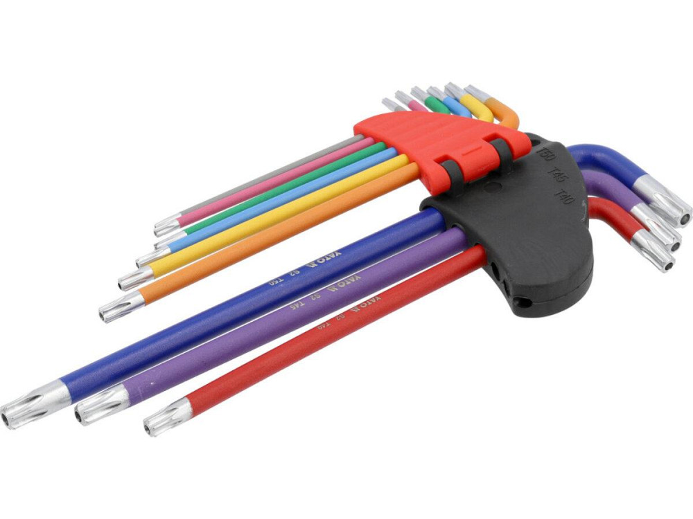 Ключі "TORX" YATO: Т10- Т50, Г-подібні, 2-сторонні, l= 97- 225 мм, 9 шт. [10/50] Одеса - фото 1