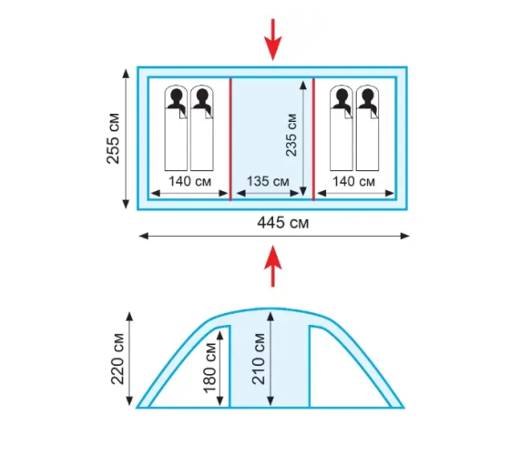 Палатка четырехместная Tramp Eagle 4 (v2) (TRT-086) Киев